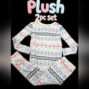 *0877 Plush 2pc pajama set sleepwear Girls 3T